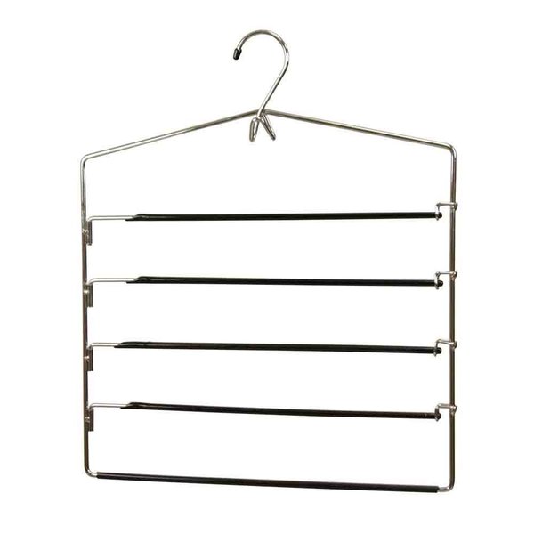 Home Basics Home Basics 4 Tier Swinging Arm Trouser Hanger with Accessory Hook ZOR96151